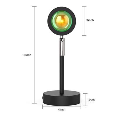 China Factory Direct Selling Smart Light Sensor Control 180 Degree Rotating Rainbow LED Projector Light Halo Sunset Projector Lamp for sale