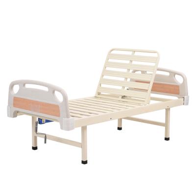 China Metal Hospital Furniture A101 Single Crank Manual Medical Nursing Patient Bed for sale