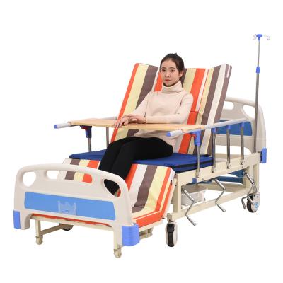 China Metal Hospital Furniture A302 3 Crank Manual Medical Nursing Patient Bed for sale