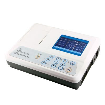 China HE-03B Plastic 3 Channel Digital Electrocardiogram ECG Machine for sale