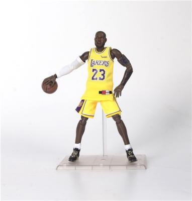 China Health Care Institutes NBA Basketball 1/9 Yellow Lebron James Stock Toys Business Gift Live No. Lakers Suit 23 for sale