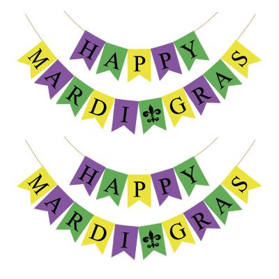 China Kids Mardi Gras Party Supplies Celebrate Mardi Gras Cosplay Banner for sale