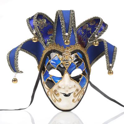 China Halloween Festive Party Supplies Black Pulp Jester Fancy Masquerade Ball Masks Elegant Venetian Color for sale