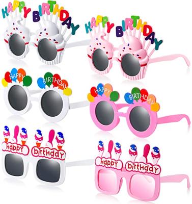 China Glitter Happy Birthday Party Sunglasses & Number Crystal Frame, Gifts, Wedding, Funny Costume Novelty Eyewear for sale