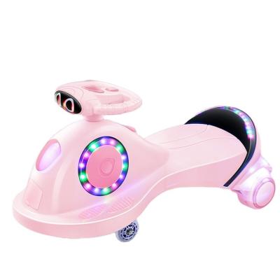 China Ride on Toy Professional Manufacture Child Butterfly Colorful Steering Wheel Ride on Toy Wiggle Kids Swing Car for sale