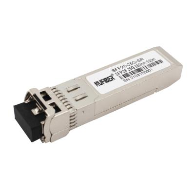 China FTTH 25G SFP28 SR 100m Optical Transceiver Support for Mikrotik/Huawei/HP/Aruba/Juniper for sale