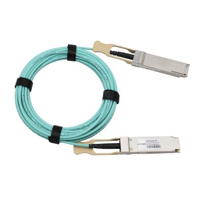 China Data Center Fiber Optic Cable AOC 100G QSFP28 to QSFP28 AOC 1M Compatible with H3C/Juniper/Mikrotik for sale