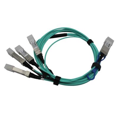 China Data Center AOC 1M 40G 4*10G to Active Optical Cable QSFP+ Cable Compatible with HP/TP-Link/Juniper for sale