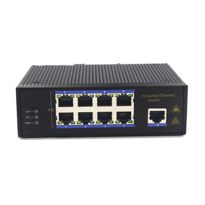 China FTTH Industrial Network Switch 9 Port Unmanaged UTP RJ45 Ethernet Industrial Switch for sale