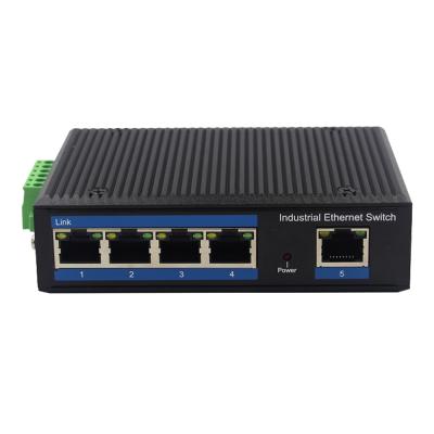 China Industrial CCTV Security System 10/100M Industrial Ethernet Switch 8 UTP Port Switch Din Rail Mount 8 Port RJ45 Converter for sale