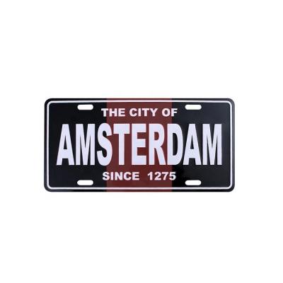 China Europe Wholesale OEM Items UV Printed Type Metal Bar Decoration Use Vintage Car Plate Custom Sign for sale