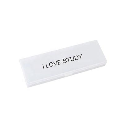 China Stocked High Quality OEM Items Bespoke Gifts Use Custom Logo Promotion Cheap Plastic Pencil Case for sale