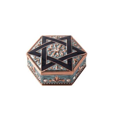 China Free Shipping Soft Type Simple Crystal Tarot Soul Divination Vintage Metal Hot Sale Special Style Enamel Custom Zinc Alloy Jewelry Box for sale