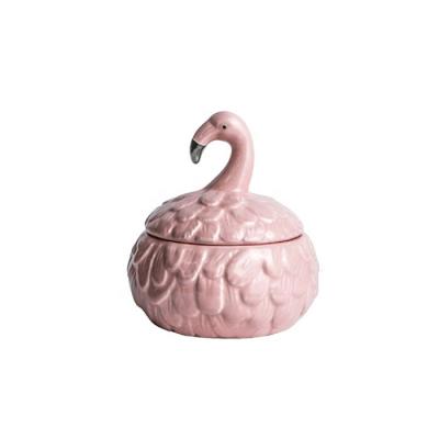 China Free Shipping High Quality Europe Style Souvenir 3D Flamingo Ceramic Jewelry Table Use Decorative Shape for sale