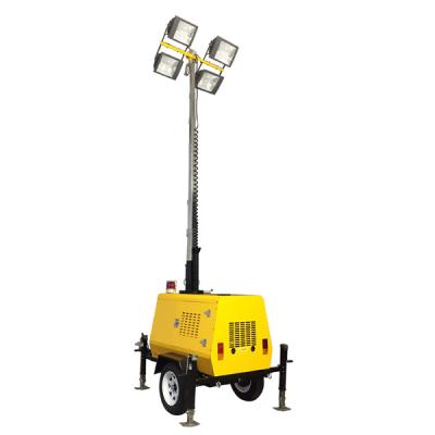 China Diesel Generator Light Tower Portable Light Tower Generator 6.5kw For Construction Works for sale