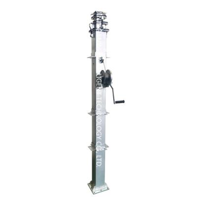 China Galvanizado en frío personalizado 6m Telescópico Cctv Mast para el remolque de seguridad en venta