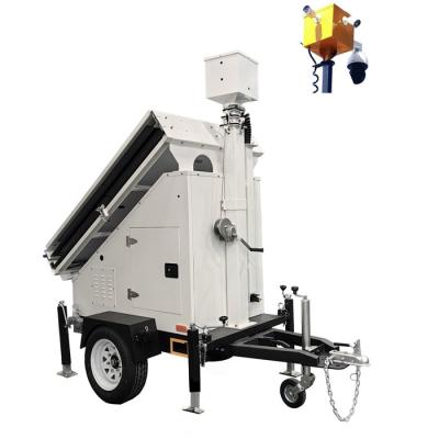 China Mobile Site Solar Security Trailer Video Surveillance with HD cameras for sale