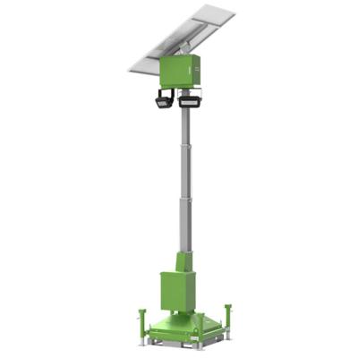 China Mobile Solar Light Tower Temportary Lighting Tower  2*50W LED For Street Lighting for sale