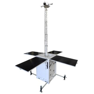 China Solar Powered Mobile Surveillance Unit With 6m Mast For Parking Lot Event for sale