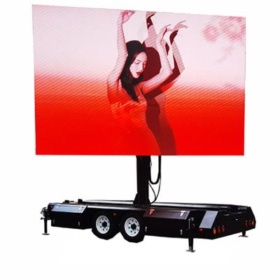 China Solar Full Color LED Screen Display Remote Control Trailer voor grootschalige evenementen Te koop