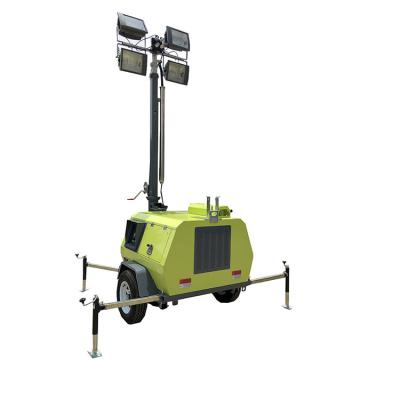 China Flexible Convenient Outdoor Diesel Generator Light Moving Trailer For Temporary Lighting for sale