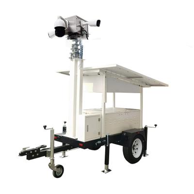 China Independent Power Supply Solar Powered Security Camera Trailer For Port Monitoring for sale