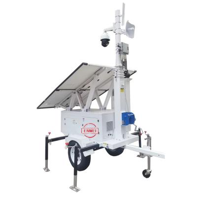 China Mobile Surveillance Trailer Solar Cctv Trailer For Open Pit Mining Monitoring for sale