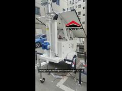 mobile surveillance trailer solar cctv trailer for open pit mining monitoring