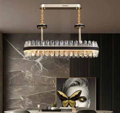 China Modern Style Luxurious Oval Pendant Lights Luxury Crystal Chandelier Crystal Beads for sale