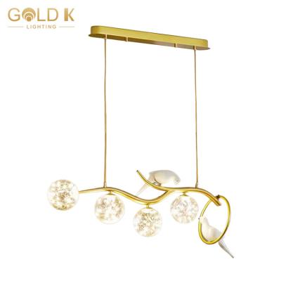 China Luxurious Creative Style LED Glass Ball Pendant Light For Living Room Chandeliers Lights Luxury Pendant for sale