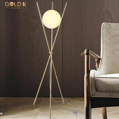 China Zhongshan Modern Gold K Standing Lamp Tall Lamps Modern Floor Lamp For Living Room Bedroom for sale