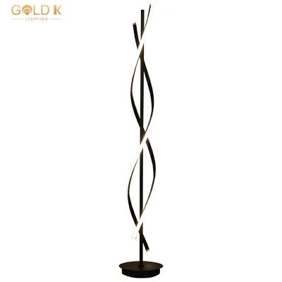 China Modern Led Aluminum Floor Lamp Standing Black Floor Lamps For Living Room Decor for sale