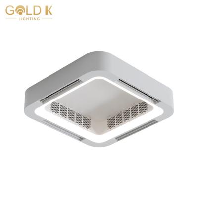 China Single Modern Modern Pallet Bladeless Ceiling Lamp Less Square Bladeless Ceiling Fan Remote Control Box Ceiling Fan With Led Light for sale