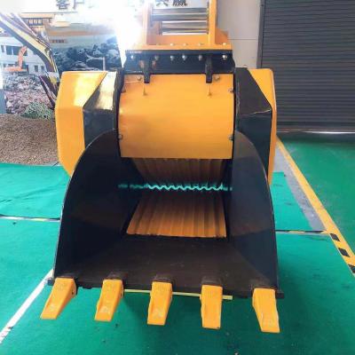 China OEM Mud RSBM Stone Crusher Digging Bucket For Excavator for sale