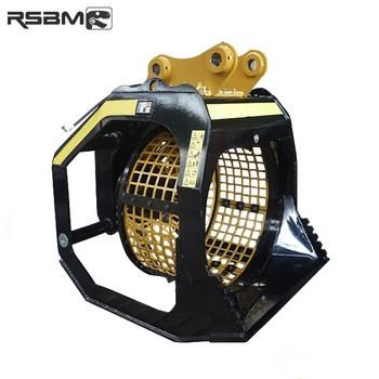 China food & Convenient and fast beverage plant for operation excavator attachment 360 degree rotating screen bucket for sale