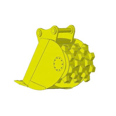 China Duability 2021 New Product Segmented Style Mini Roller Compaction Buckets For Excavator for sale