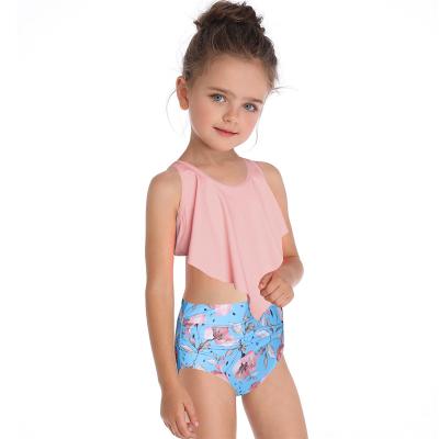 China Wholesale 2021 new high quality children's breathable swimsuit double flash printed girls' swimsuit baby children's bikini for sale