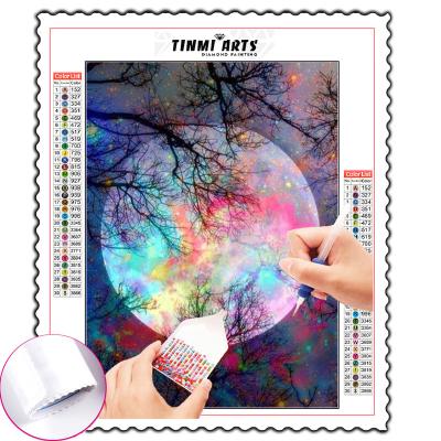 China New Full Drill Lake Night Classic/Postmodern Diamond Painting 5D Mosaic DIY Art Kits Moon Landscape Wholesale Modern for sale