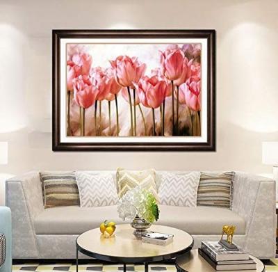 China Wholesale Price DIY Diamond Painting Tulips Modern Pink Living Room Decoration for sale