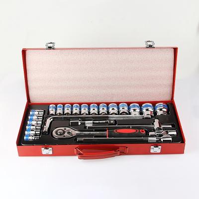 China Auto Repair Carro Herramientas Box Wrench Socket Set 24 Pcs Torque Wrench Set Mechanic Tools Automotive for sale