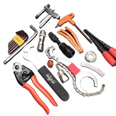 China Multfunction Spoke Key Chain Flywheel Axle Removal Bicycle Chain Multi Kit Bicycle Repair Tool Kits for sale