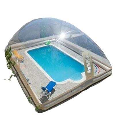 China 0.9mm PVC Tarpaulin + 1.0mm PVC Transparent Swimming Pool Customized Cover Pool / Cubierta Piscina PVC Customized & Accessories Inflatable Pool Dome Cover for sale