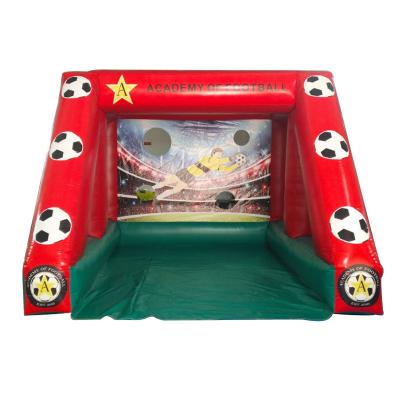 中国 Outdoor and indoor outdoor sport shooting speed inflatable goal cage football PVC soccer shooting tent for sale 販売のため