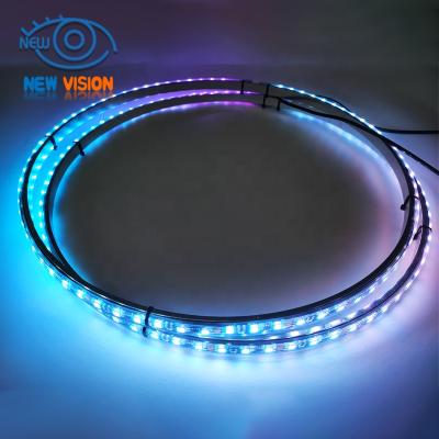 China Car Wheel RGB Car Wheel Lights Led Colorful Car Hub Atmosphere Lights Tire Turn Signal Lights for sale