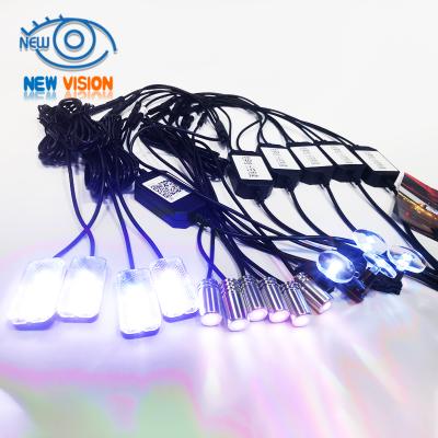 China Car Interior Decorative Light 8M RGB Fiber Optic Atmosphere Lamps App Control Car Interior Light Ambient Light for sale