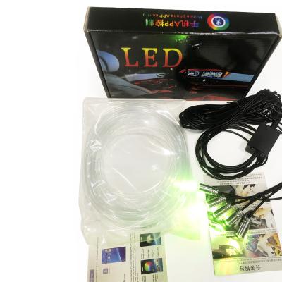 China Hot Selling LED Ambient Light Product LED Car Interior Full Color Straight Exit Lamp Automobile Lamp Ambient Light for sale