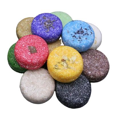 China ShouWu Organic Shampoo Soap Base Cleansing Bar Tin Can Hair Wash Soap Bar Packaging Hair Darken Polygonum Multiflorum Bar for sale