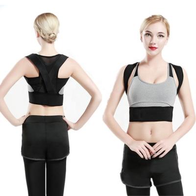 China Back Support Belts Elastic Breathable Clavicle Posture Support Brace Adjustable Back Corrector for sale