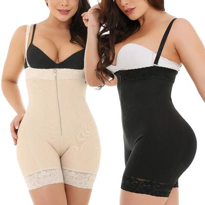 China Breathable Custom Women Butt Lifter Shaper Slimming Body Shaper Tummy Control Panties Colombian Bodysuit Full Body Shaper With Zipper for sale