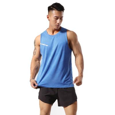 China Custom Men's Running Tank Breathable Quick Dry Running Yoga Singlet Gym Workout Running Sleeveless Shirt for sale